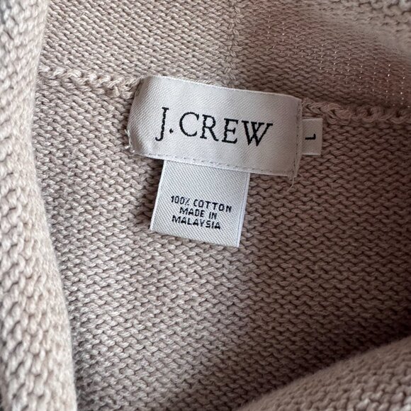 J. Crew 1988 Rollneck Sweater Beige 100% Cotton - size Large - Picture 6 of 7